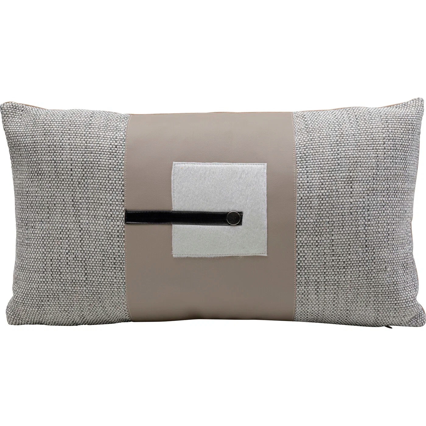 Kissen Geometrisch in Grau und Beige 30 × 50 cm