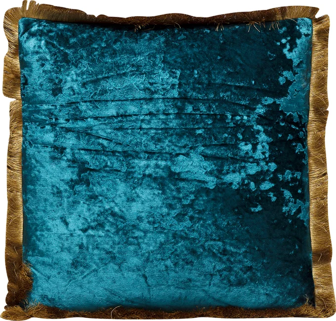 Kissen Samtquadrat Petrol 45 × 45 cm