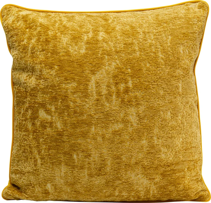 Kissen Samtton Senfgelb 45 × 45 cm