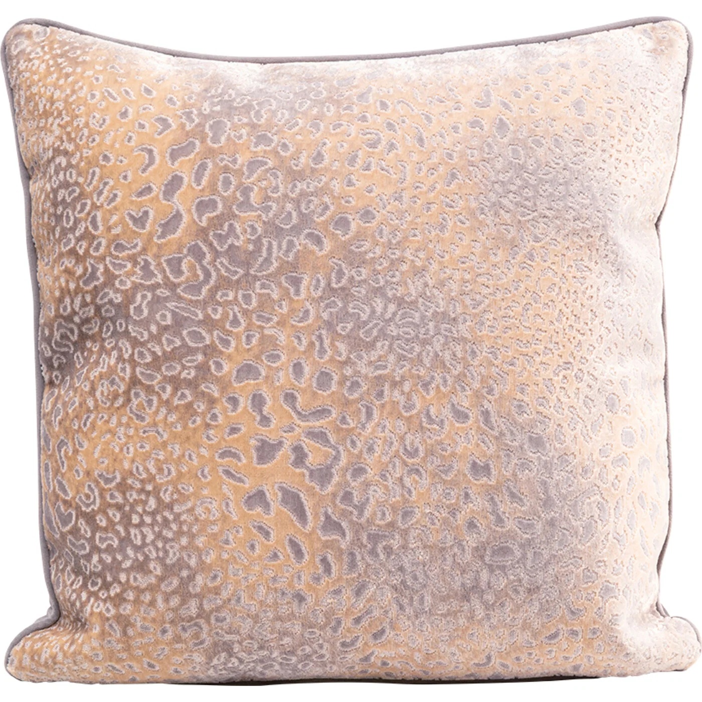 Kissen Schimmerornament Creme-Gold 45 × 45 cm