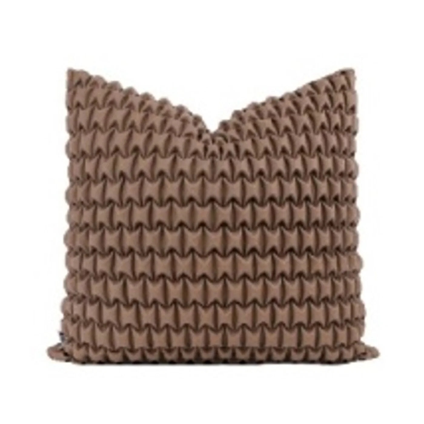 Kissen Strickoptik Braun 45 × 45 cm