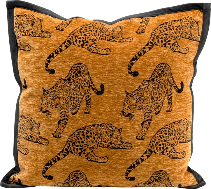 Kissen Leopardenlauf Braun 45 × 45 cm