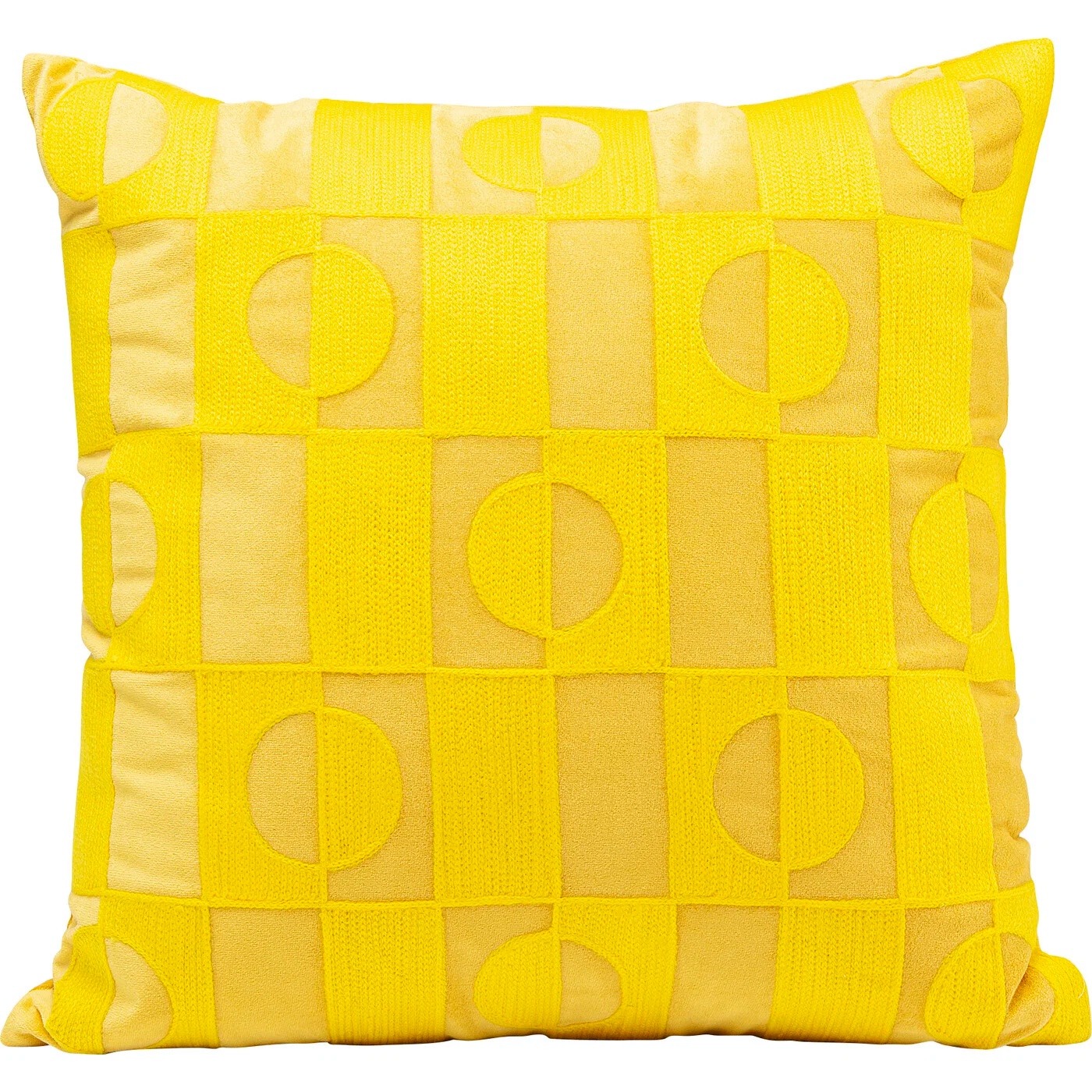 Kissen Formrelief Gelb 45×45 cm