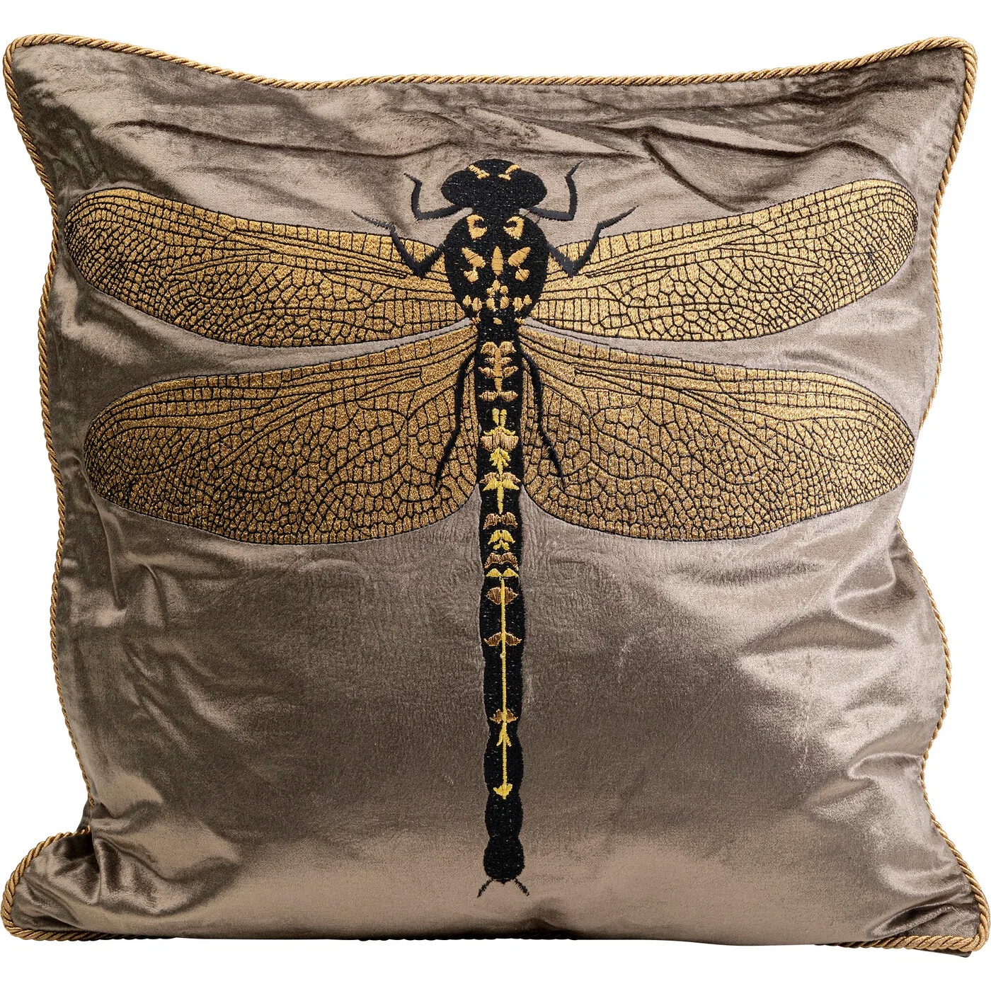 Kissen Goldlibelle Braun 40×40 cm