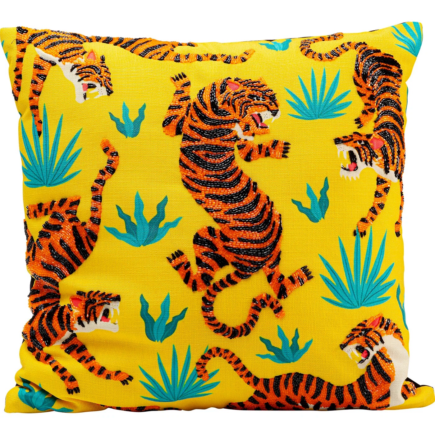Kissen Tigerduett Gelb 45×45 cm