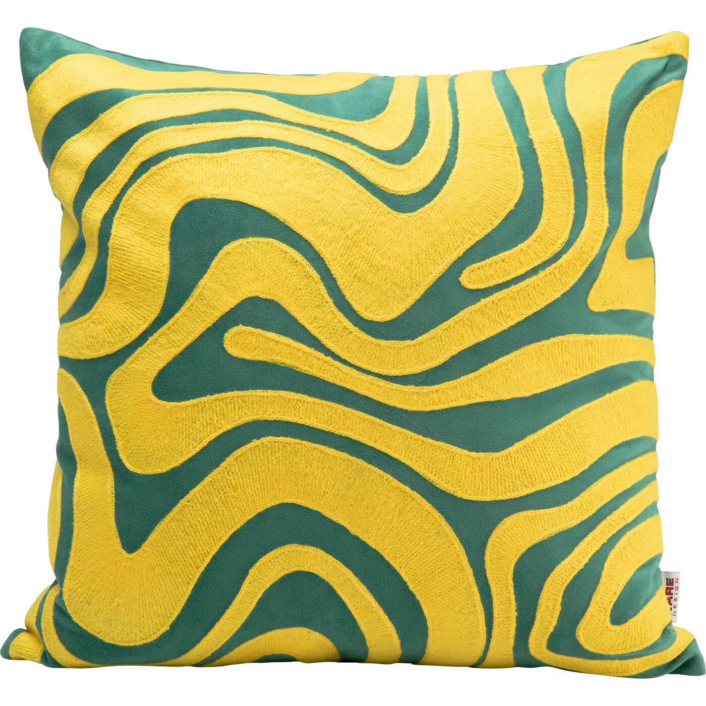 Kissen Wellenrhythmus Gelb 45×45 cm
