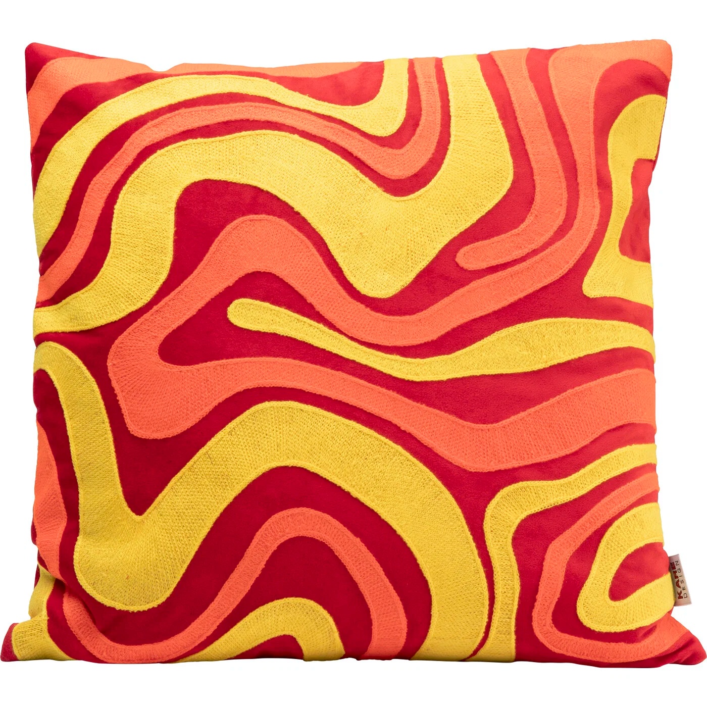 Kissen Wellenrhythmus Rot 45×45 cm