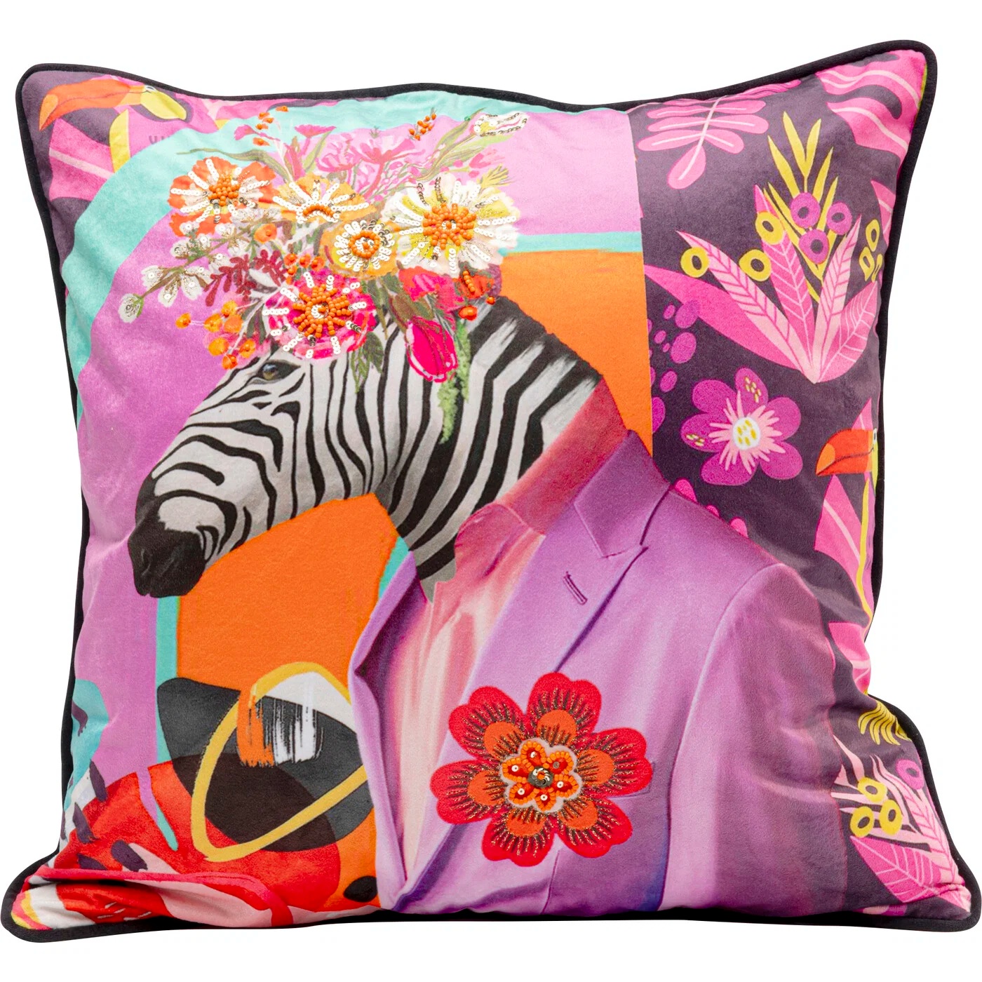 Kissen Zebrafantasie 45×45 cm
