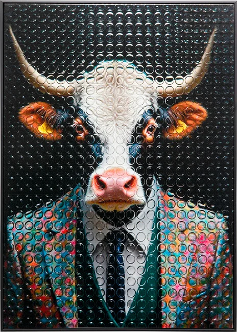 Leinwandbild Stierporträt 50 × 70 cm