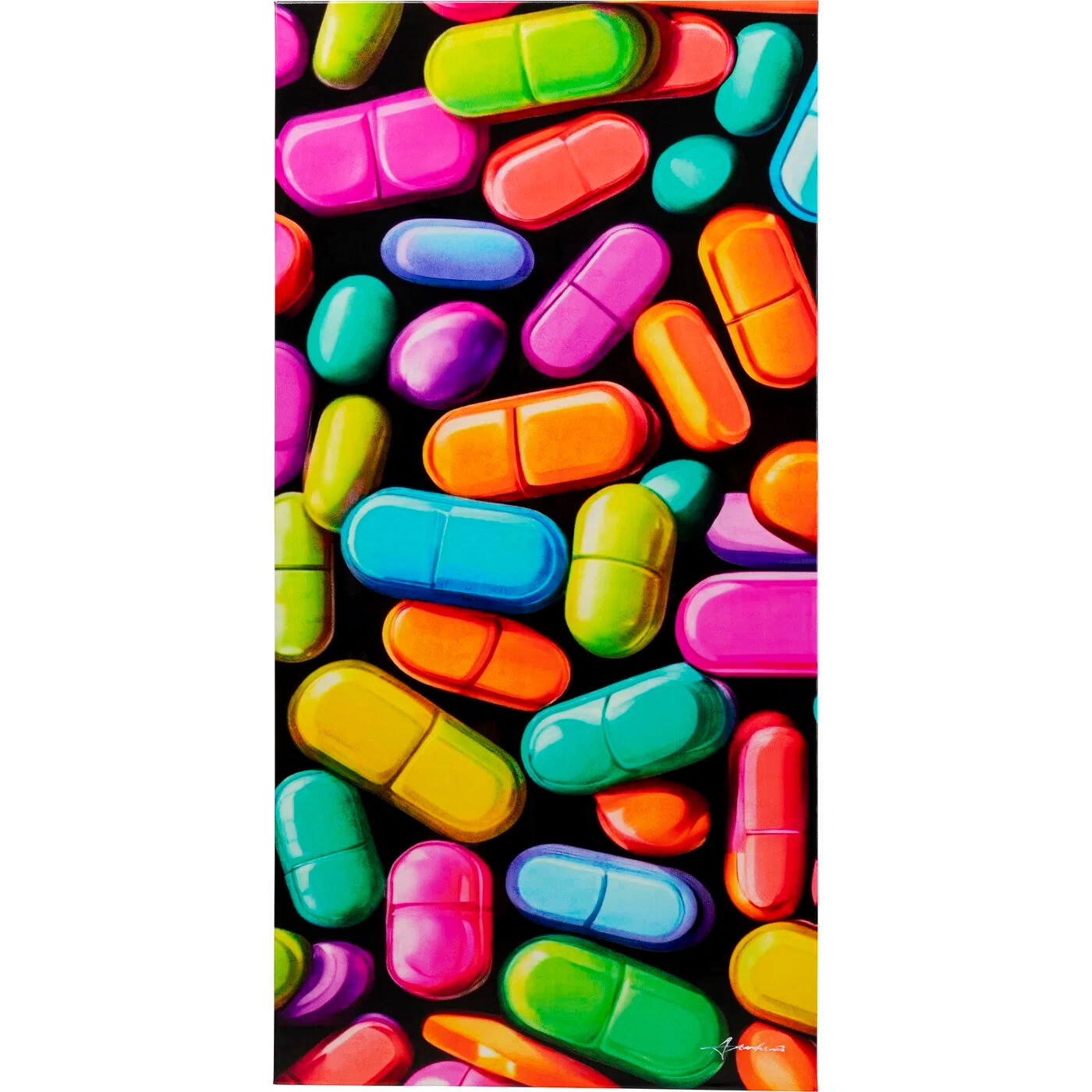 Leinwandbild Bunte Kapseln 70×140 cm