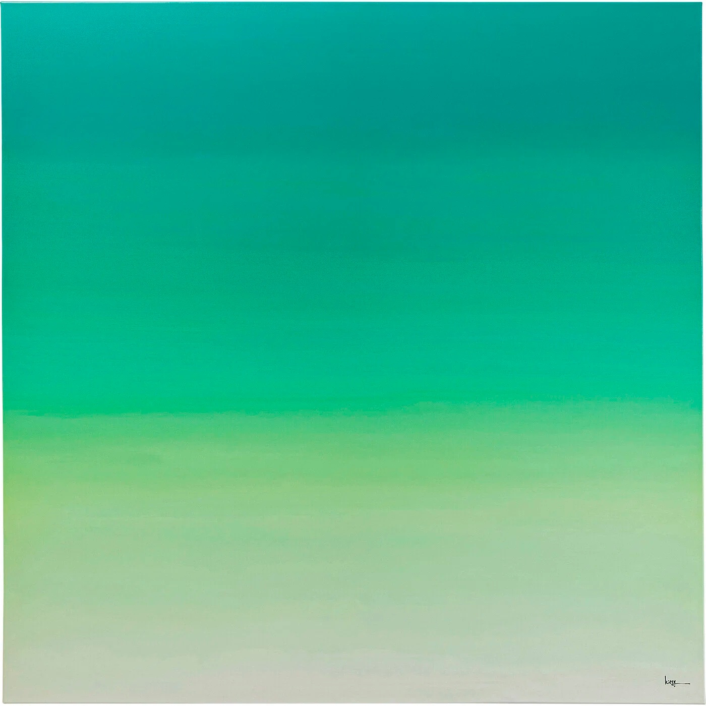 Leinwandbild Grüner Horizont 120×120 cm