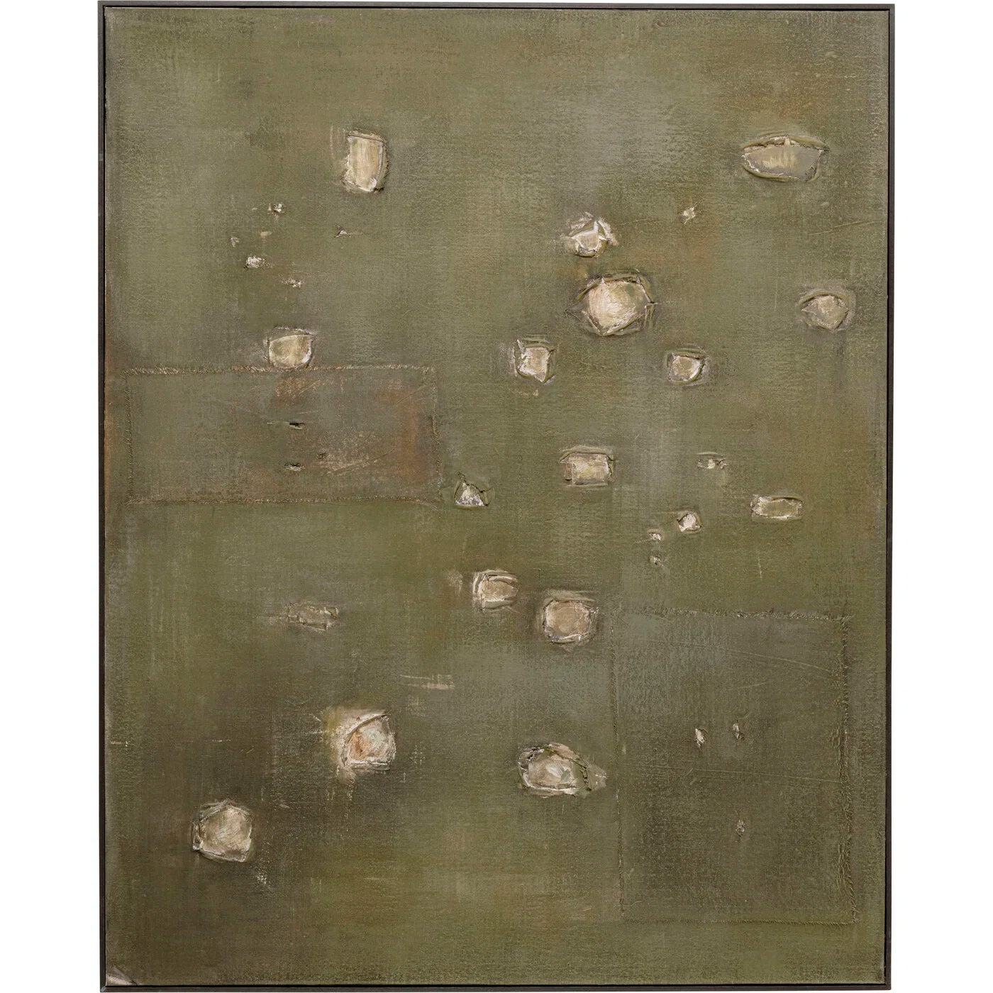 Leinwandbild Grünes Stimmungsfeld 150×120 cm