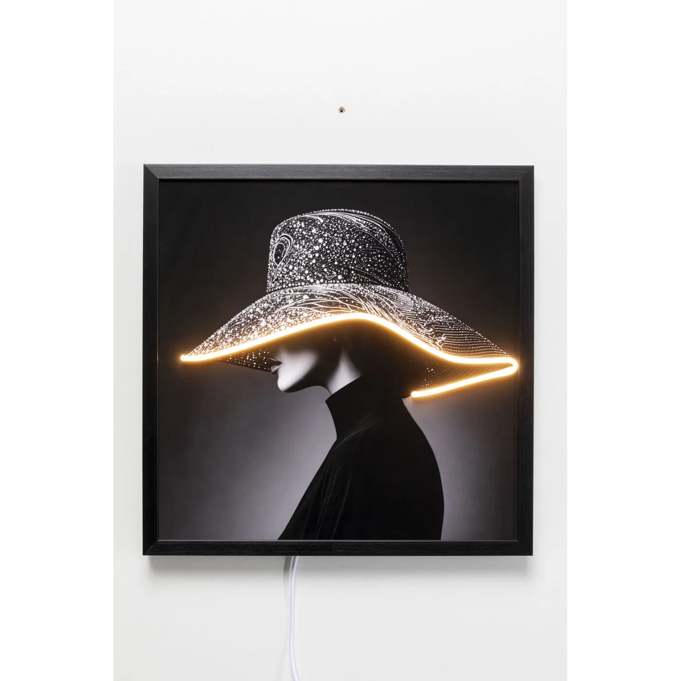 Lichtbild Hutprofil Schwarz 50 × 50 cm