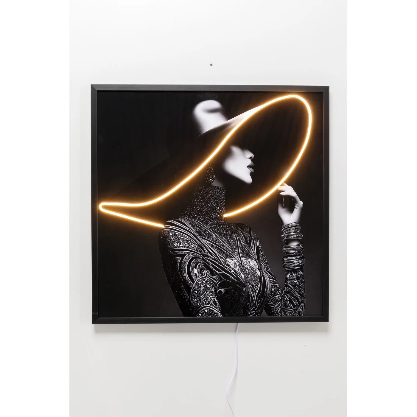 Lichtbild Porträt Leuchthut 80 × 80 cm
