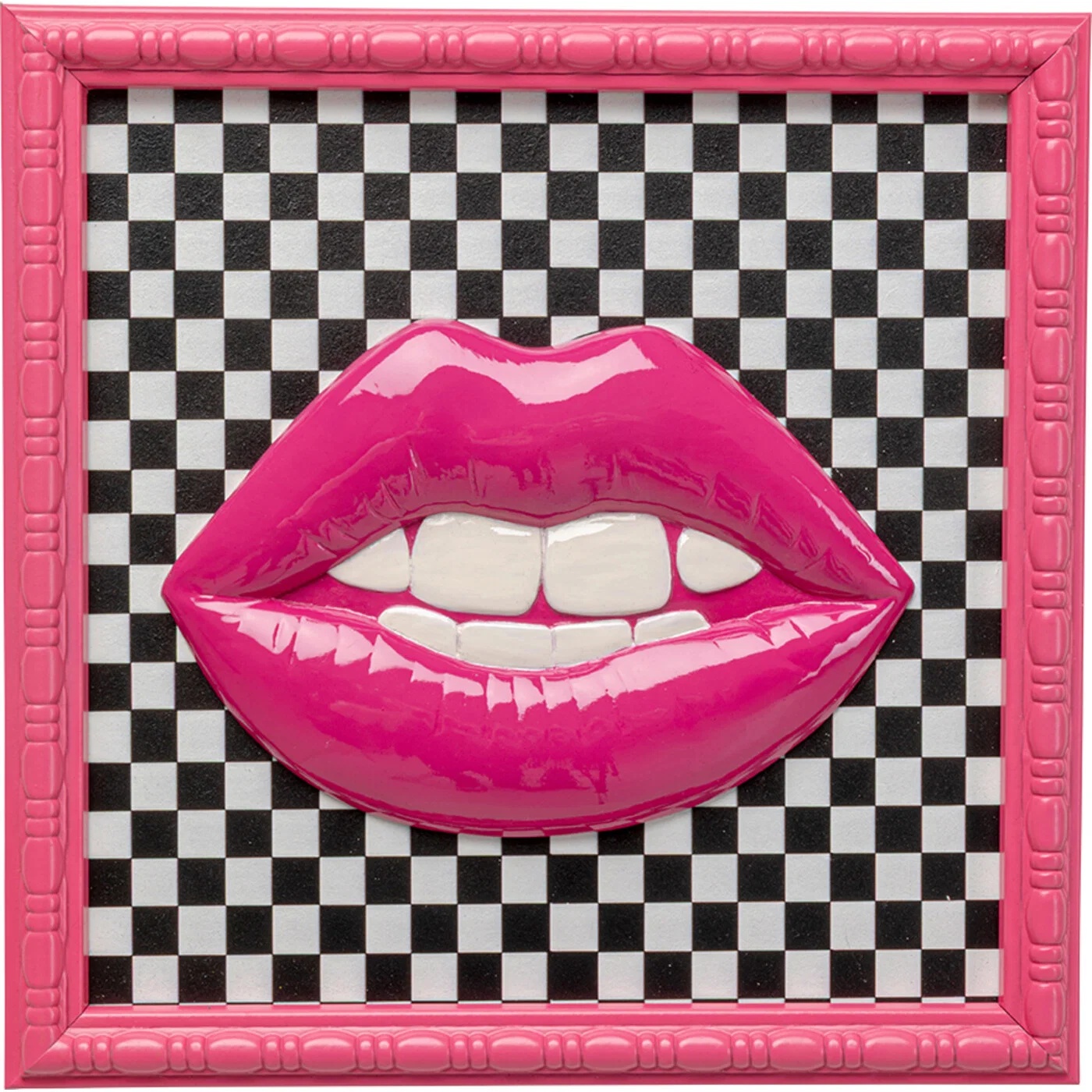 Objektbild Pinke Lippen 27×27 cm