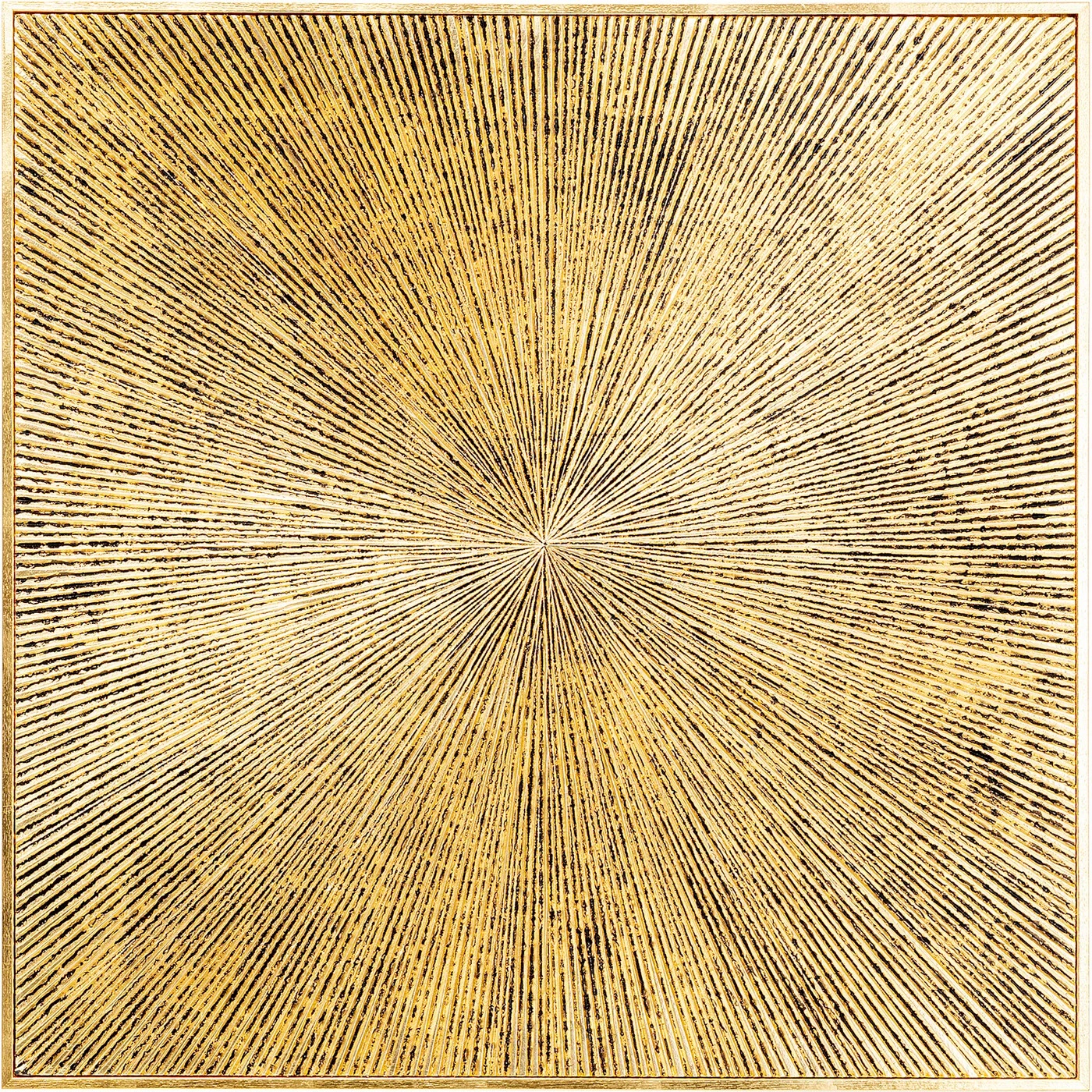 Objektbild Strahlenrelief Gold 80×80 cm