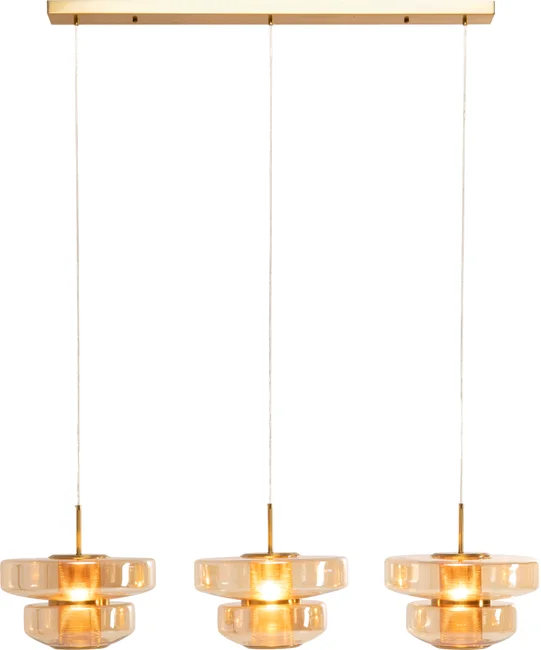 Pendelleuchte Glasbogen Bernstein 125 cm