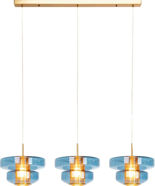Pendelleuchte Glasbogen Blau 125 cm