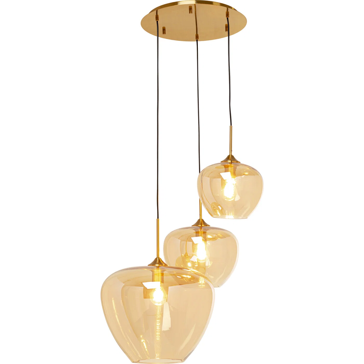Pendelleuchte Glaskugel Bernstein Ø45 cm