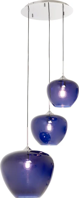 Pendelleuchte Glaskugel Nachtblau Ø45 cm
