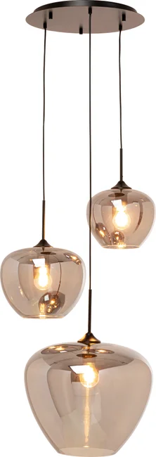 Pendelleuchte Glaskugel Rauch Ø 45 cm