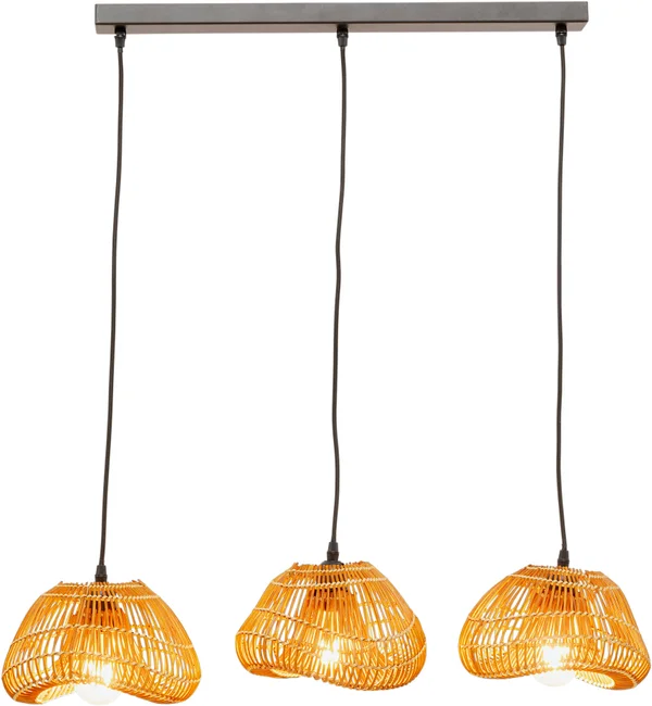 Pendelleuchte Glastropfen Trio 80 cm