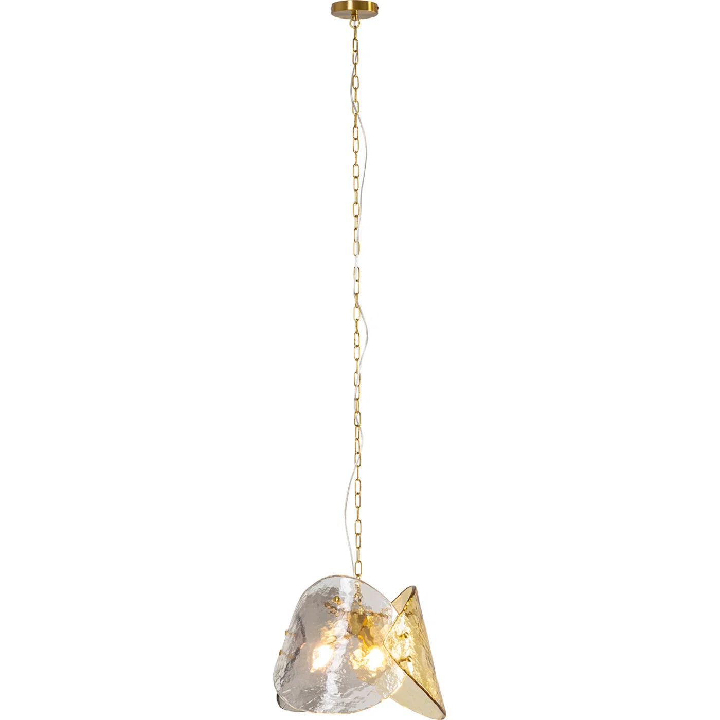 Pendelleuchte Gletscherglas Ø30 cm