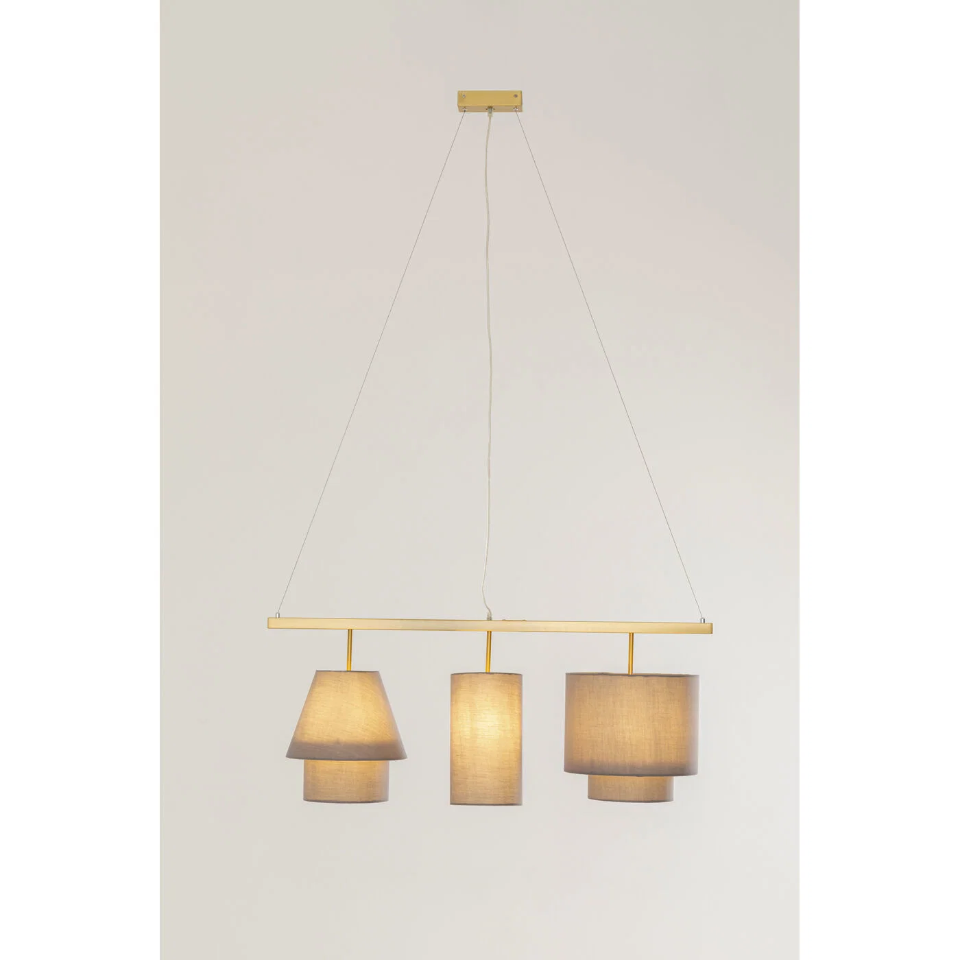 Pendelleuchte Lichtstaffel Braun 150 cm