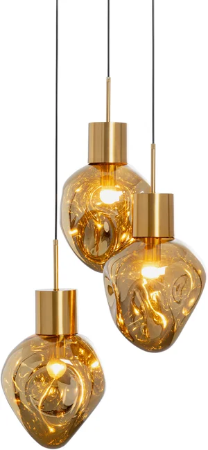 Pendelleuchte Lichtstern Bernstein Dreifach Ø45 cm