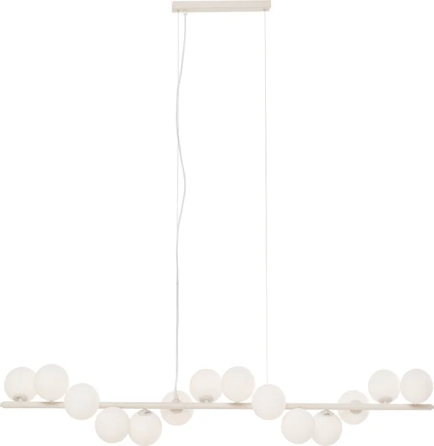 Pendelleuchte Milchglastreppe Greige 150 cm
