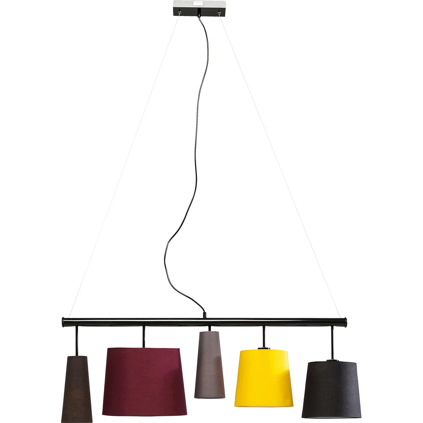 Pendelleuchte Schirmreigen Bunt 107 cm