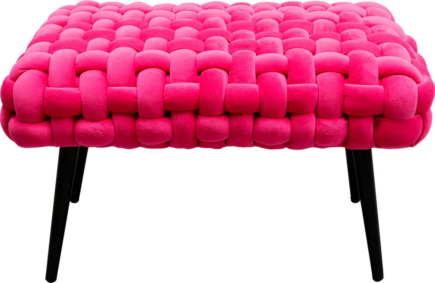 Polsterbank Flechtglanz Pink 66 cm