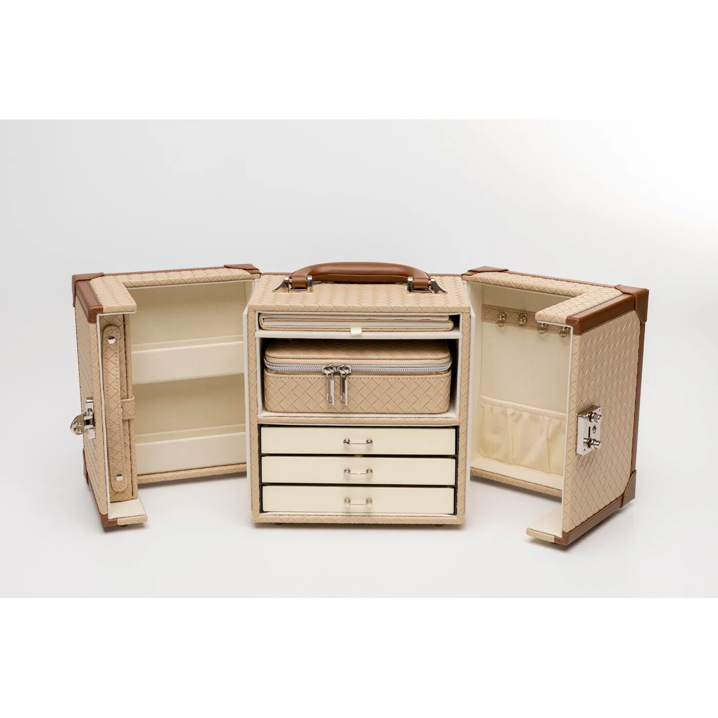 Schmuckschatulle Reiseformat Creme