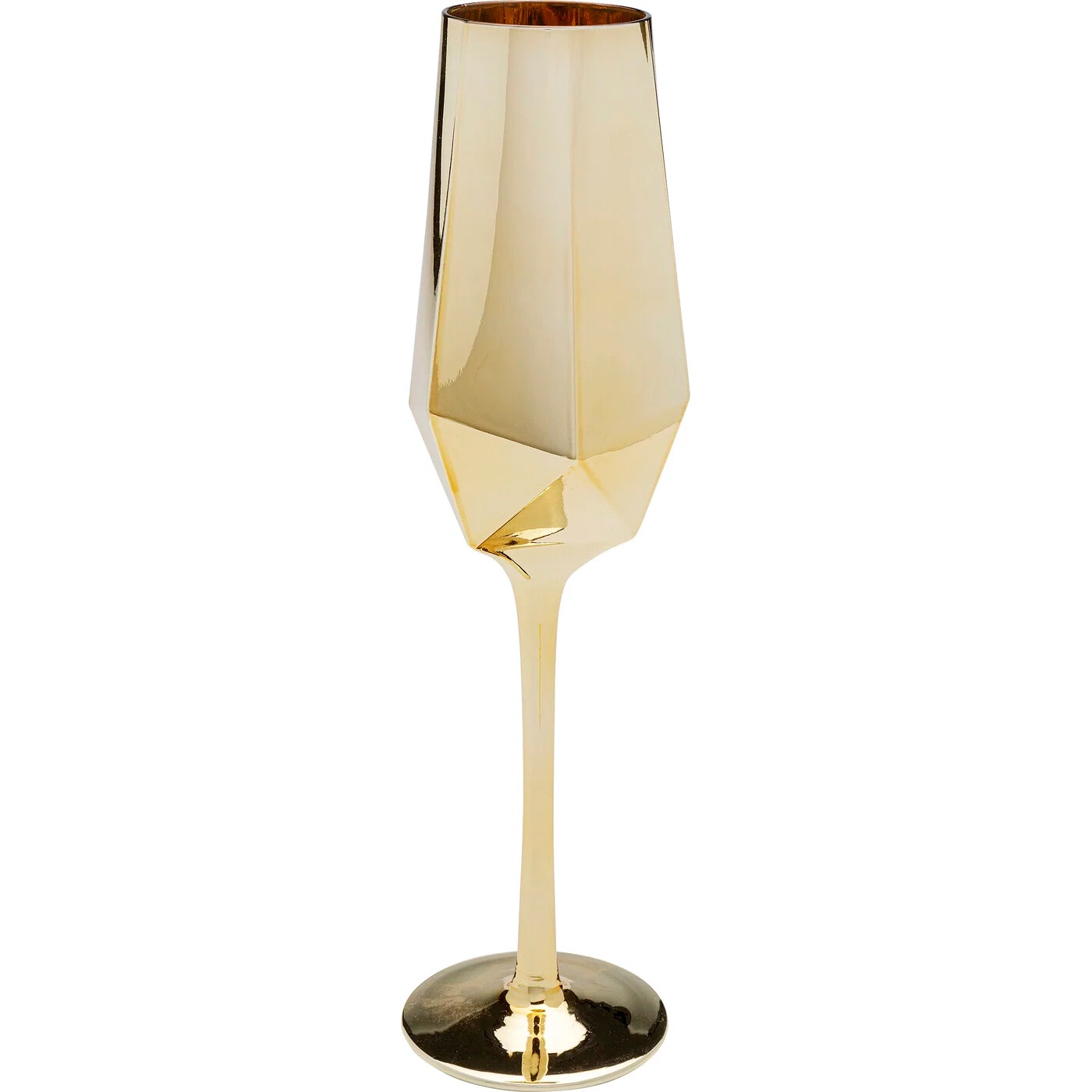 Sektglas Facettenschliff Gold – 12er-Set