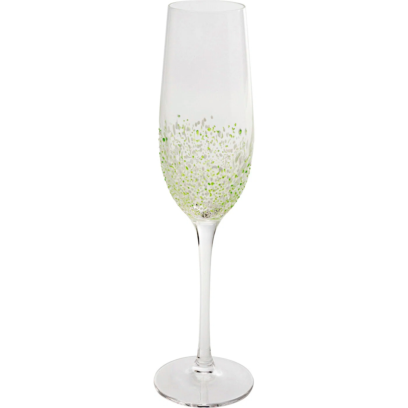 Sektglas Farbpunkte Grün 26cm – 24er-Set
