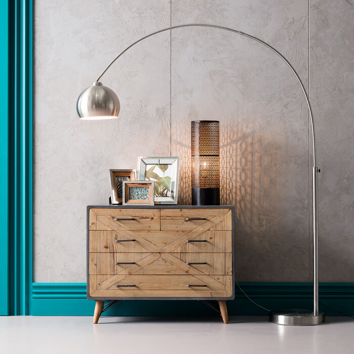 Stehleuchte Schirmbogen Satin – Ambiente