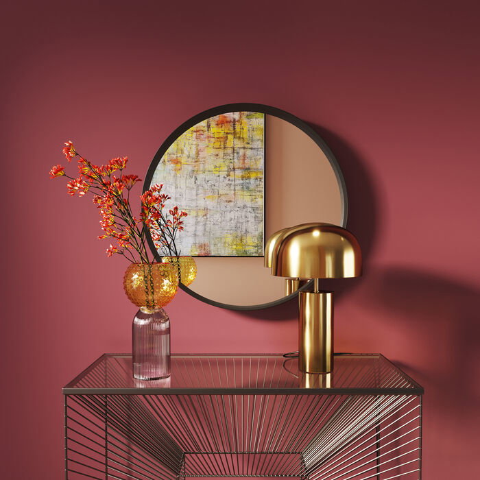 Tischleuchte Rundschirm Gold – Ambiente