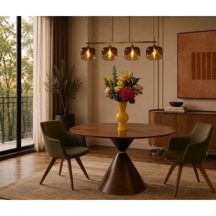 Pendelleuchte Goldglaskelch Vierfach 129 cm – Ambiente