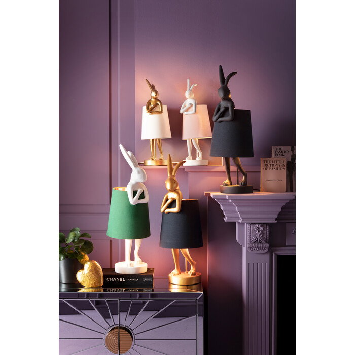 Tischleuchte Hasenlicht Gold/Weiß 50 cm – Ambiente