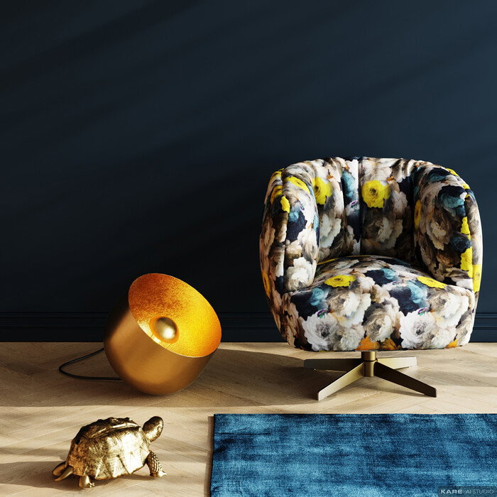 Bodenleuchte Sonnenkreis Gold Ø 35 cm – Ambiente