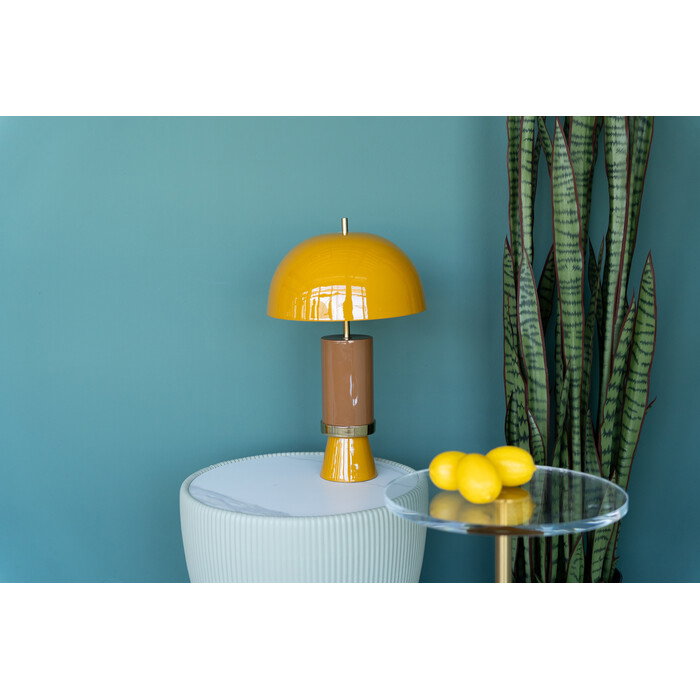 Tischleuchte Schirmspiel Gelb 51 cm – Ambiente