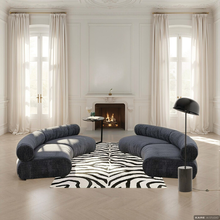 Stehleuchte Rundschirm Schwarz 160 cm – Ambiente