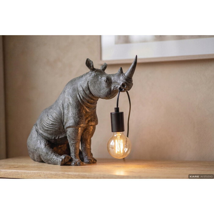 Tischleuchte Nashornfigur 39 cm – Ambiente