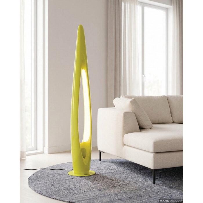 Stehleuchte Flammenform Grün 132 cm – Ambiente