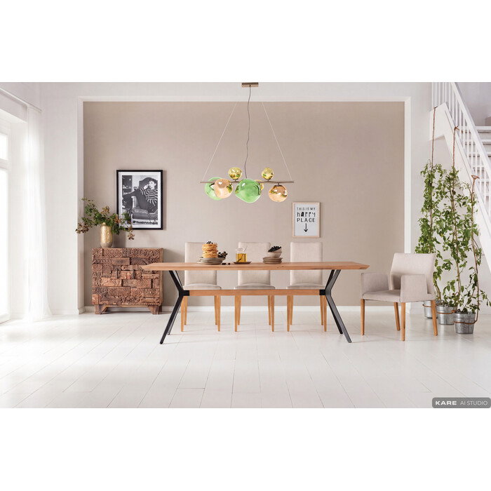 Pendelleuchte Glasblase Bunt 150 cm – Ambiente
