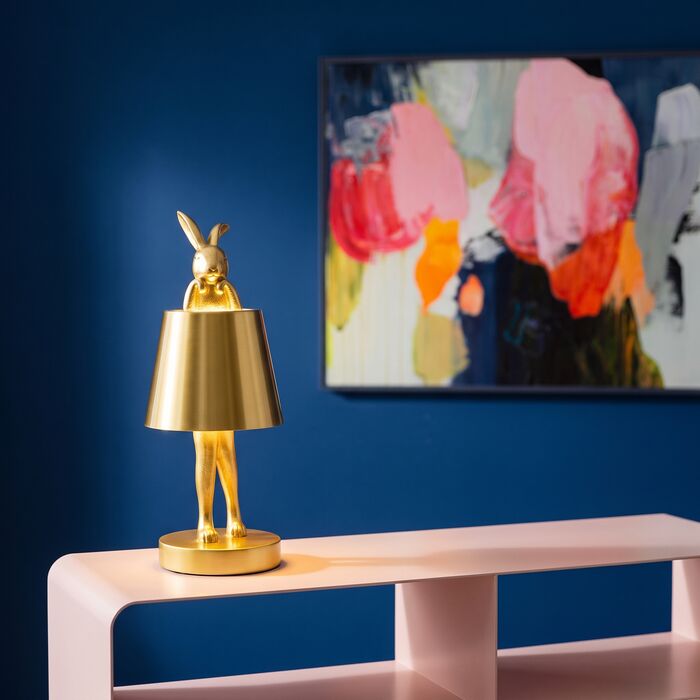 LED-Tischleuchte Hasenfigur Gold 29 cm – Ambiente