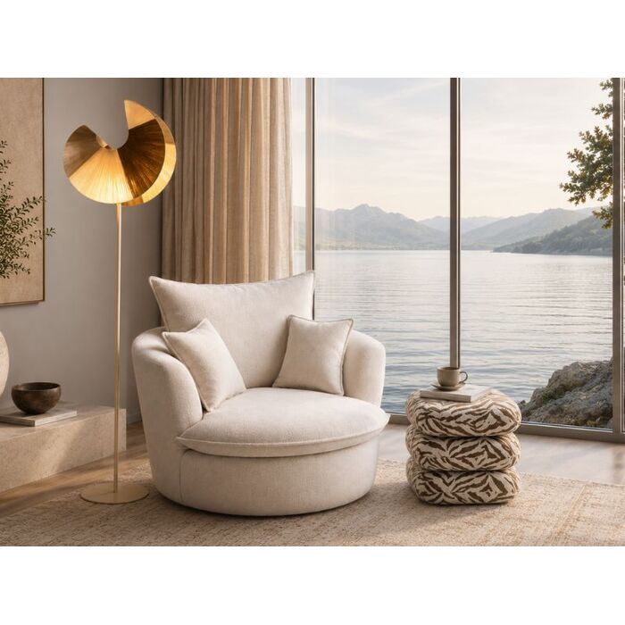 Stehleuchte Lichtfächer Beige 160 cm – Ambiente