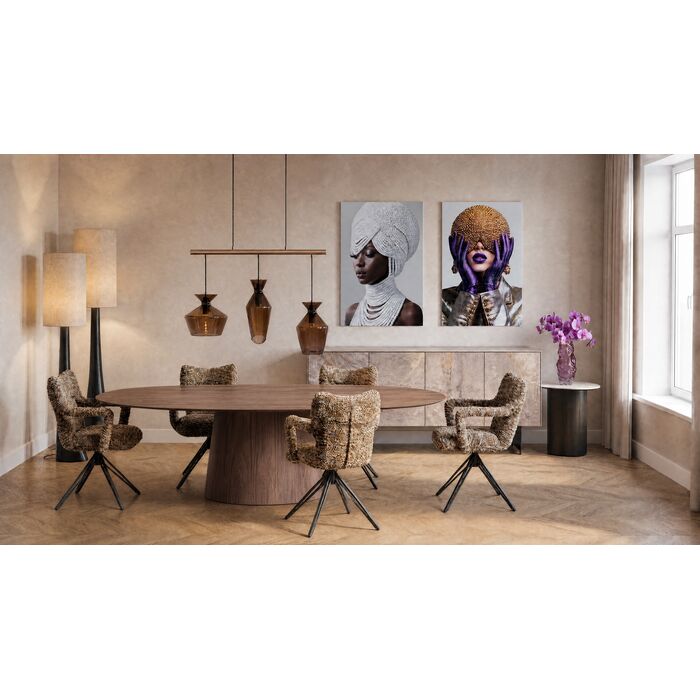 Pendelleuchte Glaskelch Kaffeebraun 156 cm – Ambiente