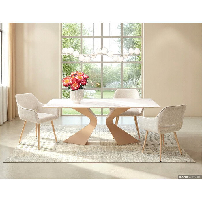 Esstisch Kreuzwerk Macchiato 200 × 100 cm – Ambiente