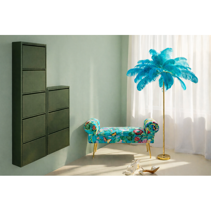 Polsterbank Blütenrausch Blau 100 cm – Ambiente